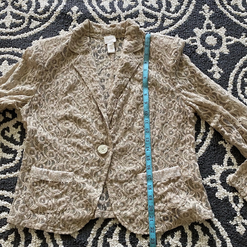 3/$10 Chico’s Lace Blazer - Picture 5 of 7